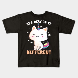 It's Okay To Be Different Cute Unicorn Gift Kids T-Shirt